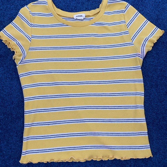 Yellow garage striped t-shirt - Picture 3 of 4